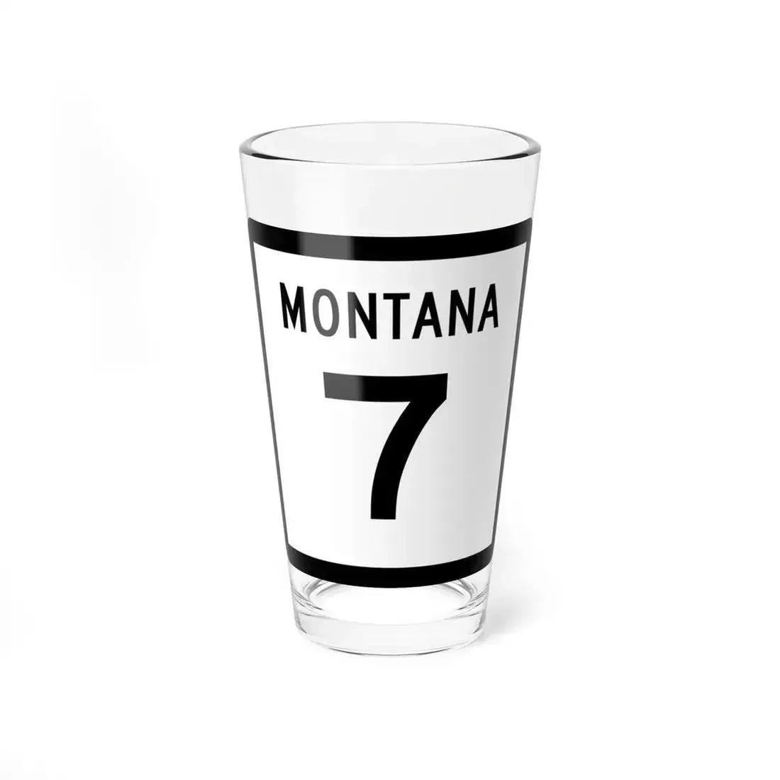 MT-7 (Montana) (Road Sign) Pint Glass 16oz 16oz - Go Mug Yourself