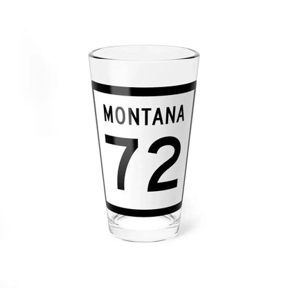 MT-72 (Montana) (Road Sign) Pint Glass 16oz 16oz - Go Mug Yourself