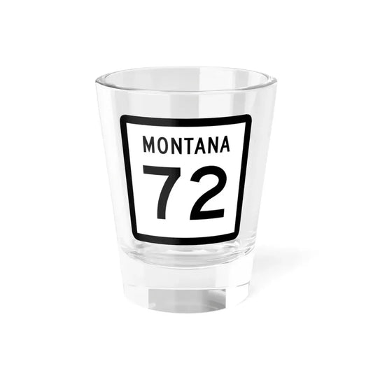 MT-72 (Montana) (Road Sign) Shot Glass 1.5oz 1.5oz - Go Mug Yourself