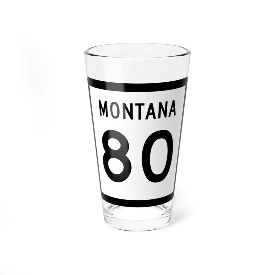 MT-80 (Montana) (Road Sign) Pint Glass 16oz 16oz - Go Mug Yourself