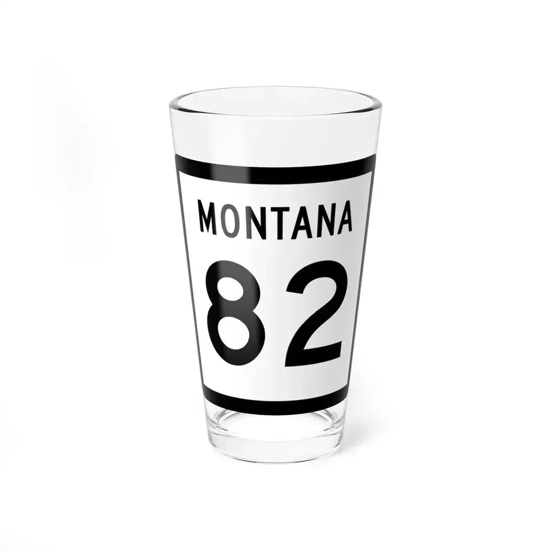 MT-82 (Montana) (Road Sign) Pint Glass 16oz 16oz - Go Mug Yourself