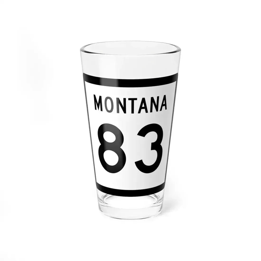 MT-83 (Montana) (Road Sign) Pint Glass 16oz 16oz - Go Mug Yourself