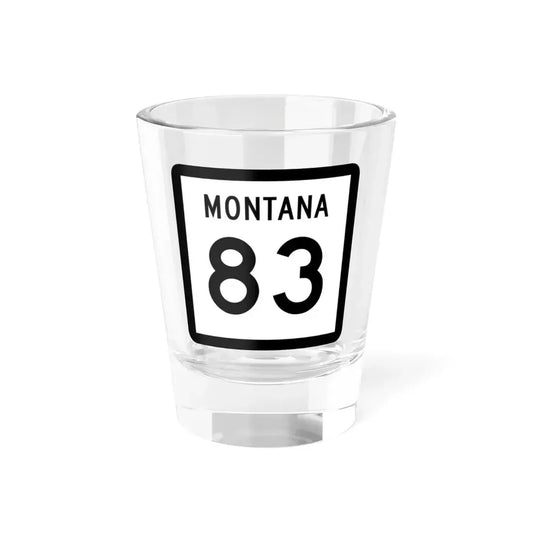 MT-83 (Montana) (Road Sign) Shot Glass 1.5oz 1.5oz - Go Mug Yourself