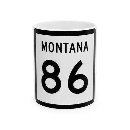 MT-86 (Montana) (Road Sign) White Coffee Mug 11oz - Go Mug Yourself