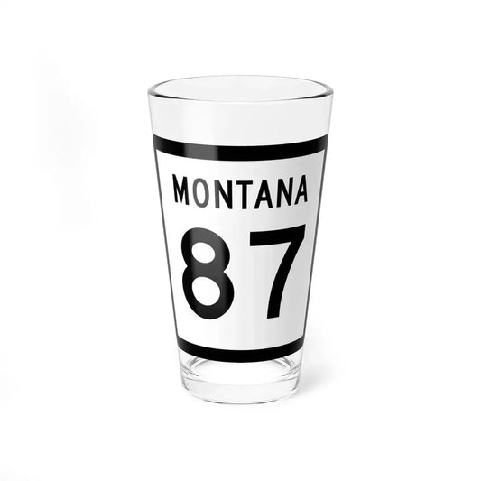 MT-87 (Montana) (Road Sign) Pint Glass 16oz 16oz - Go Mug Yourself