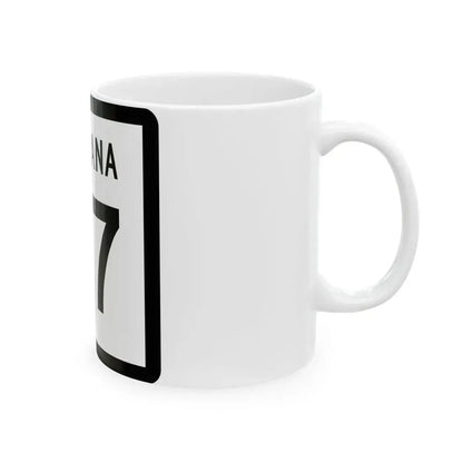 MT-87 (Montana) (Road Sign) White Coffee Mug - Go Mug Yourself