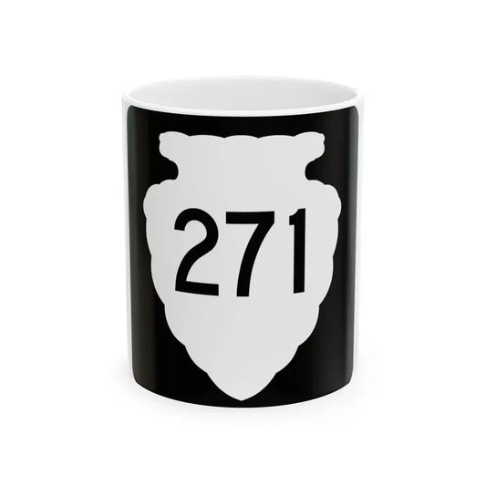 MT-sec-271 (Montana) (Road Sign) White Coffee Mug 11oz - Go Mug Yourself