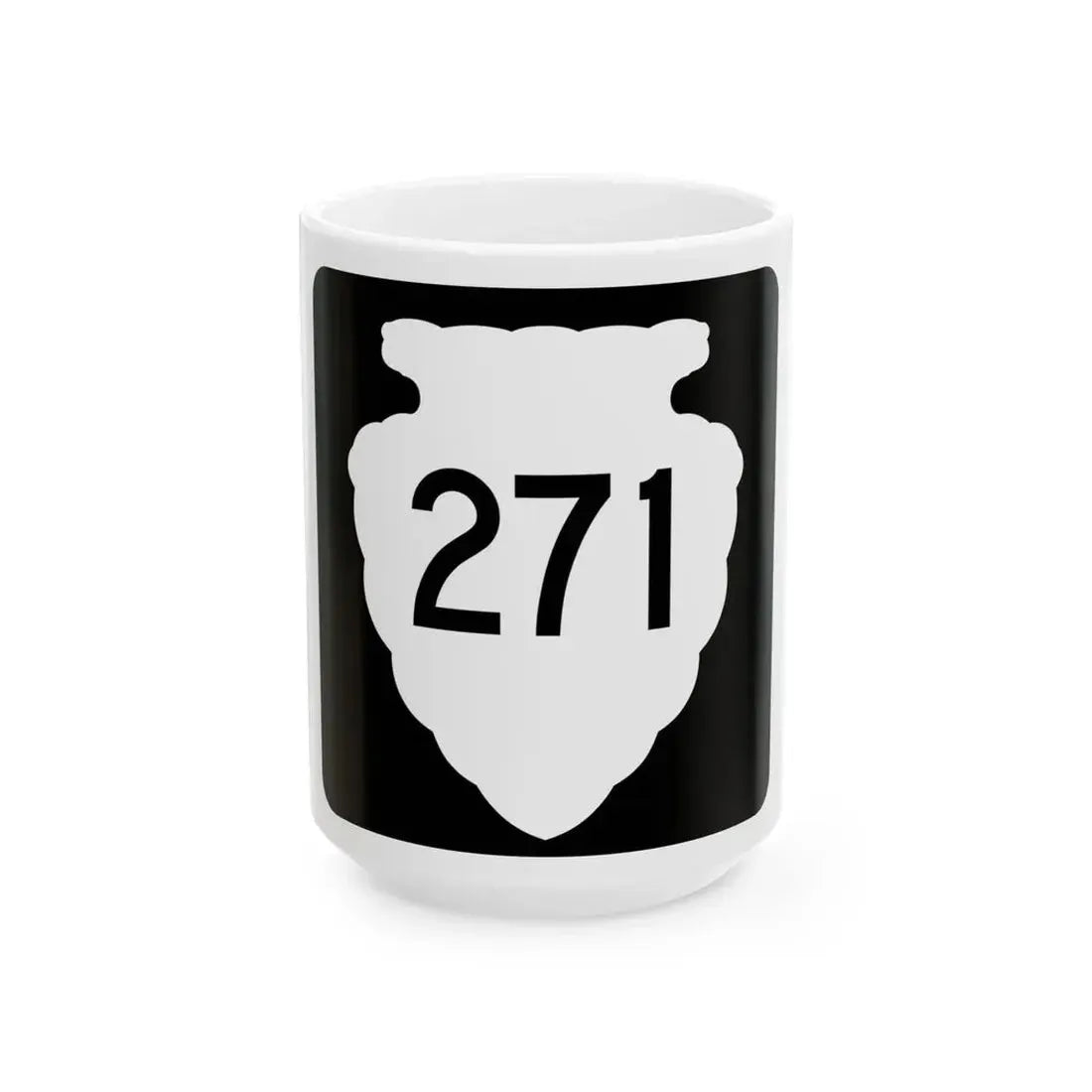 MT-sec-271 (Montana) (Road Sign) White Coffee Mug 15oz - Go Mug Yourself