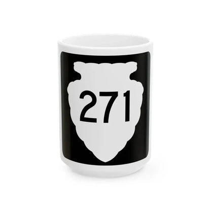MT-sec-271 (Montana) (Road Sign) White Coffee Mug 15oz - Go Mug Yourself