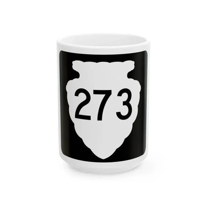 MT-sec-273 (Montana) (Road Sign) White Coffee Mug 15oz - Go Mug Yourself