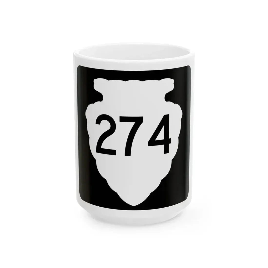 MT-sec-274 (Montana) (Road Sign) White Coffee Mug 15oz - Go Mug Yourself
