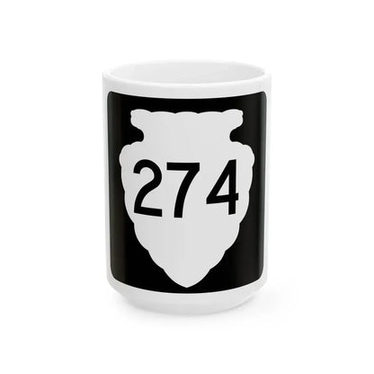 MT-sec-274 (Montana) (Road Sign) White Coffee Mug 15oz - Go Mug Yourself
