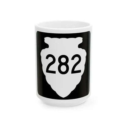 MT-sec-282 (Montana) (Road Sign) White Coffee Mug 15oz - Go Mug Yourself