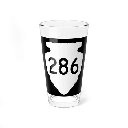 MT-sec-286 (Montana) (Road Sign) Pint Glass 16oz 16oz - Go Mug Yourself