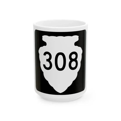MT-sec-308 (Montana) (Road Sign) White Coffee Mug 15oz - Go Mug Yourself