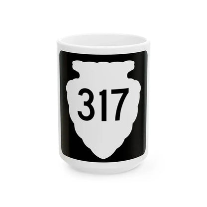 MT-sec-317 (Montana) (Road Sign) White Coffee Mug 15oz - Go Mug Yourself