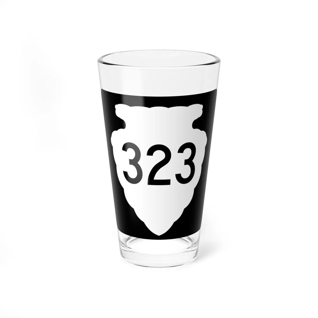 MT-sec-323 (Montana) (Road Sign) Pint Glass 16oz 16oz - Go Mug Yourself
