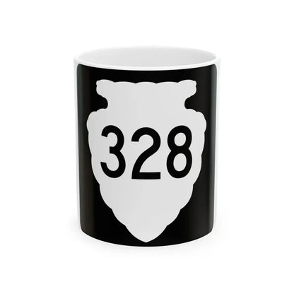 MT-sec-328 (Montana) (Road Sign) White Coffee Mug 11oz - Go Mug Yourself