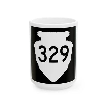 MT-sec-329 (Montana) (Road Sign) White Coffee Mug 15oz - Go Mug Yourself