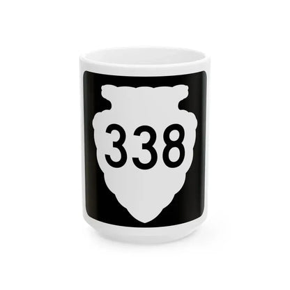 MT-sec-338 (Montana) (Road Sign) White Coffee Mug 15oz - Go Mug Yourself