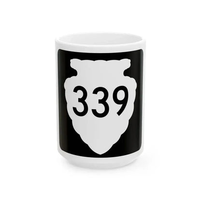 MT-sec-339 (Montana) (Road Sign) White Coffee Mug 15oz - Go Mug Yourself
