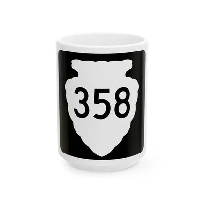 MT-sec-358 (Montana) (Road Sign) White Coffee Mug 15oz - Go Mug Yourself