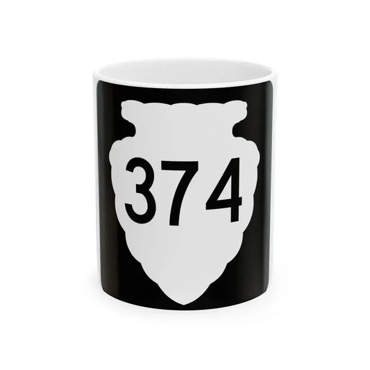 MT-sec-374 (Montana) (Road Sign) White Coffee Mug 11oz - Go Mug Yourself