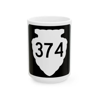 MT-sec-374 (Montana) (Road Sign) White Coffee Mug 15oz - Go Mug Yourself
