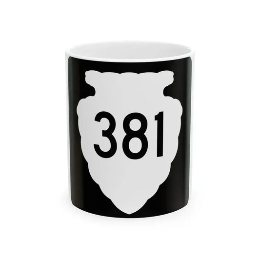 MT-sec-381 (Montana) (Road Sign) White Coffee Mug 11oz - Go Mug Yourself