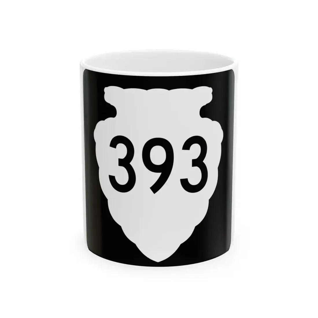MT-sec-393 (Montana) (Road Sign) White Coffee Mug 11oz - Go Mug Yourself