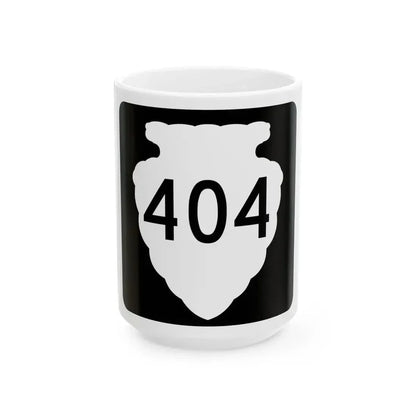 MT-sec-404 (Montana) (Road Sign) White Coffee Mug 15oz - Go Mug Yourself