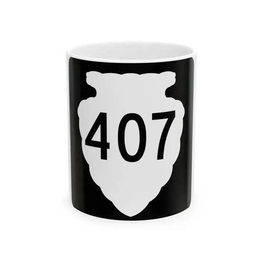 MT-sec-407 (Montana) (Road Sign) White Coffee Mug 11oz - Go Mug Yourself