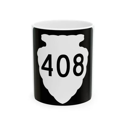 MT-sec-408 (Montana) (Road Sign) White Coffee Mug 11oz - Go Mug Yourself