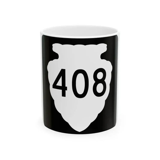 MT-sec-408 (Montana) (Road Sign) White Coffee Mug 11oz - Go Mug Yourself