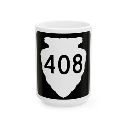 MT-sec-408 (Montana) (Road Sign) White Coffee Mug 15oz - Go Mug Yourself