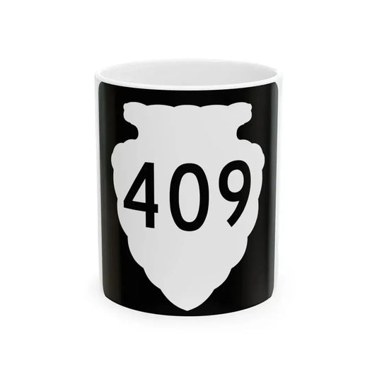 MT-sec-409 (Montana) (Road Sign) White Coffee Mug 11oz - Go Mug Yourself
