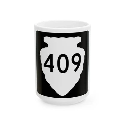 MT-sec-409 (Montana) (Road Sign) White Coffee Mug 15oz - Go Mug Yourself