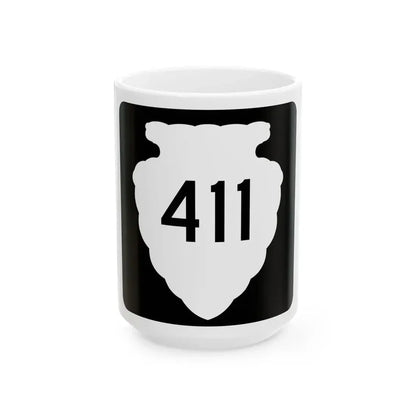 MT-sec-411 (Montana) (Road Sign) White Coffee Mug 15oz - Go Mug Yourself