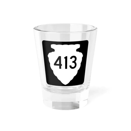 MT-sec-413 (Montana) (Road Sign) Shot Glass 1.5oz 1.5oz - Go Mug Yourself