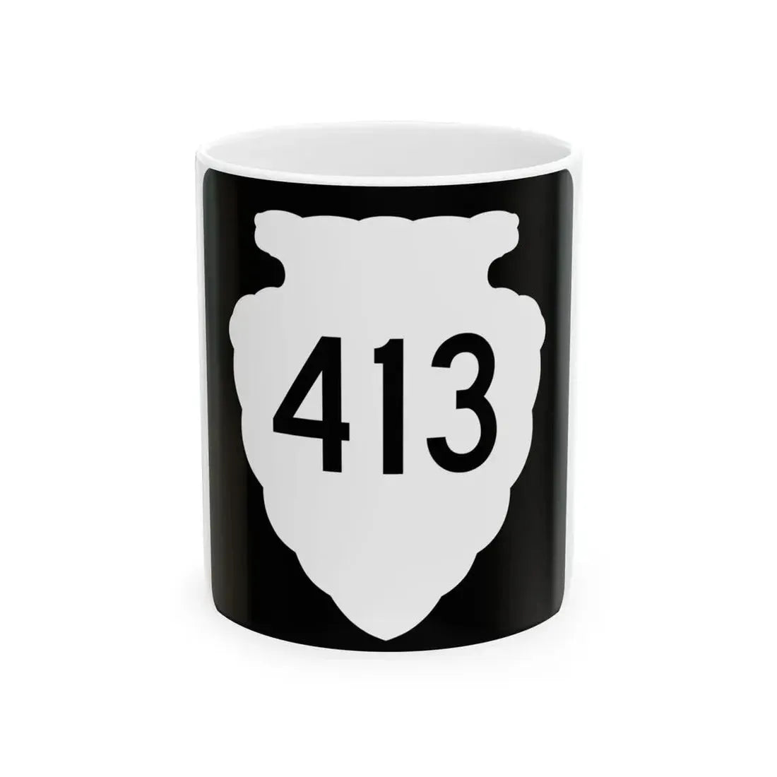 MT-sec-413 (Montana) (Road Sign) White Coffee Mug 11oz - Go Mug Yourself