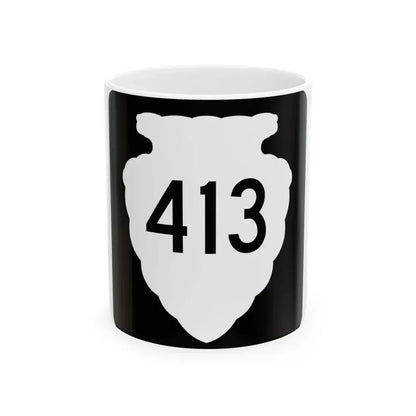 MT-sec-413 (Montana) (Road Sign) White Coffee Mug 11oz - Go Mug Yourself