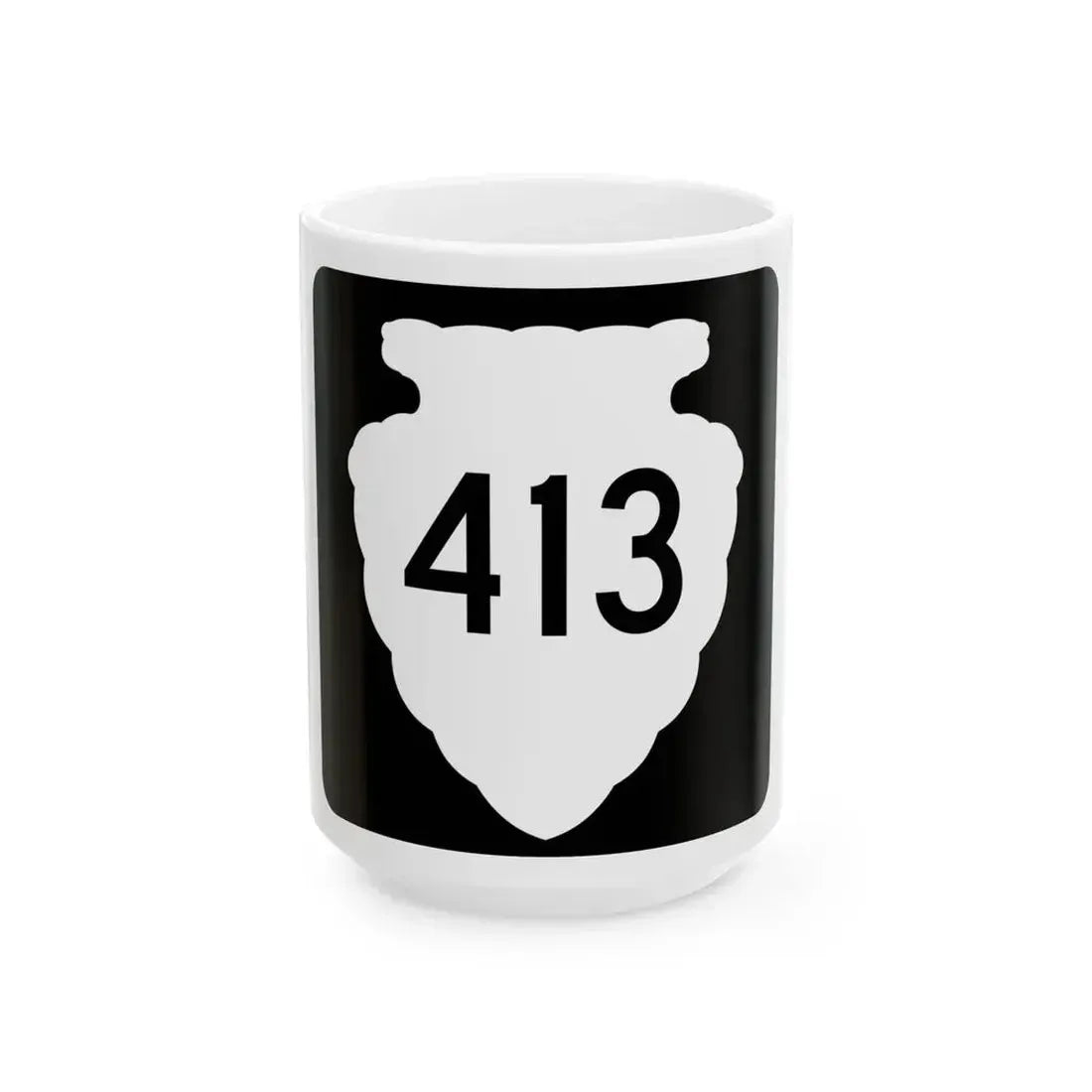 MT-sec-413 (Montana) (Road Sign) White Coffee Mug 15oz - Go Mug Yourself