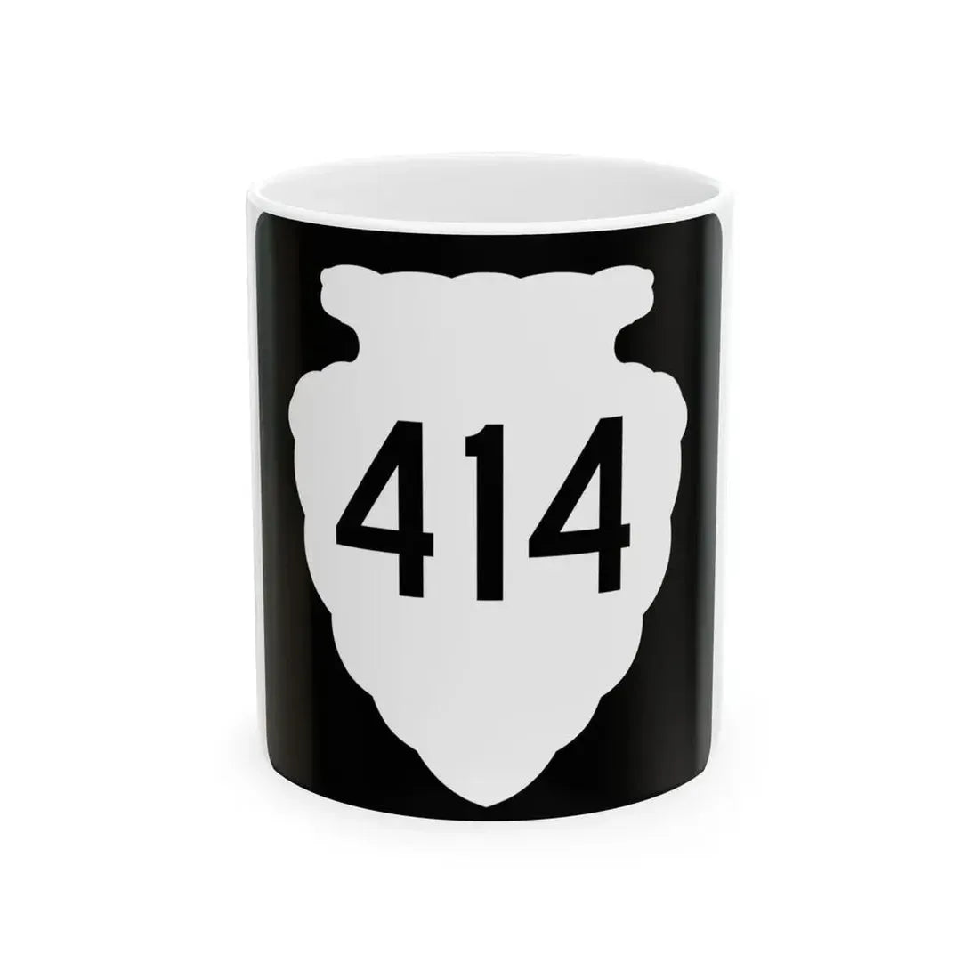 MT-sec-414 (Montana) (Road Sign) White Coffee Mug 11oz - Go Mug Yourself