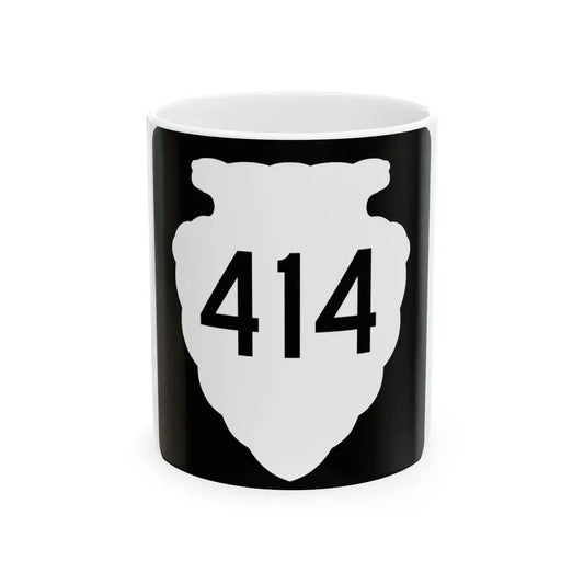 MT-sec-414 (Montana) (Road Sign) White Coffee Mug 11oz - Go Mug Yourself