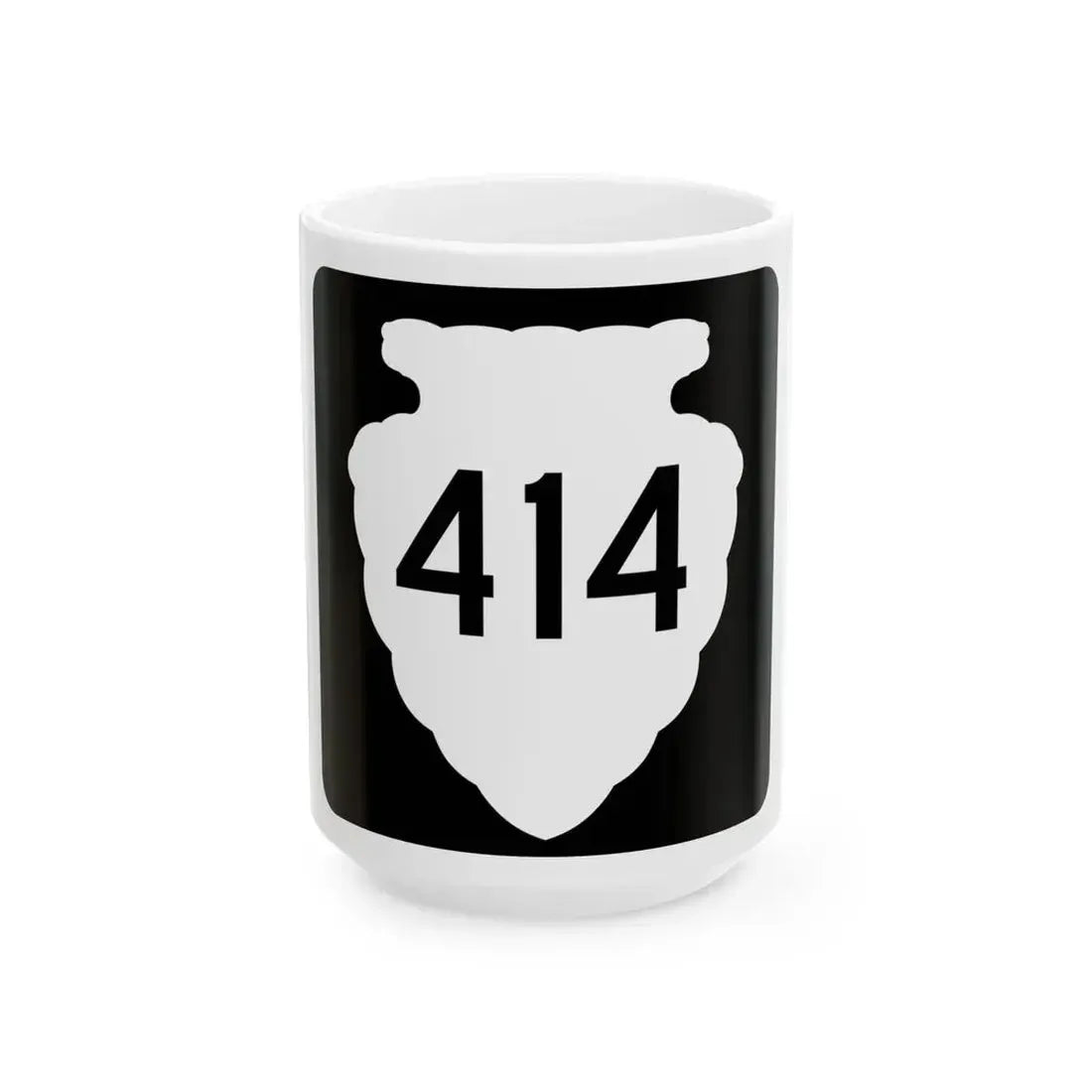 MT-sec-414 (Montana) (Road Sign) White Coffee Mug 15oz - Go Mug Yourself