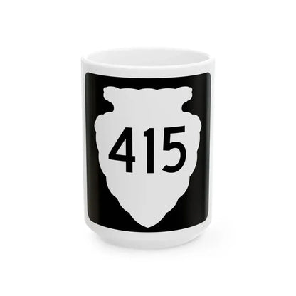 MT-sec-415 (Montana) (Road Sign) White Coffee Mug 15oz - Go Mug Yourself