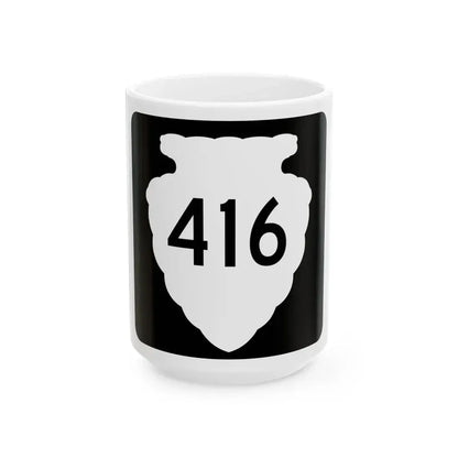 MT-sec-416 (Montana) (Road Sign) White Coffee Mug 15oz - Go Mug Yourself