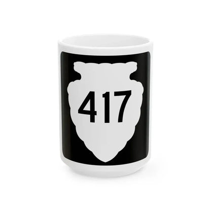 MT-sec-417 (Montana) (Road Sign) White Coffee Mug 15oz - Go Mug Yourself