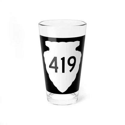 MT-sec-419 (Montana) (Road Sign) Pint Glass 16oz 16oz - Go Mug Yourself