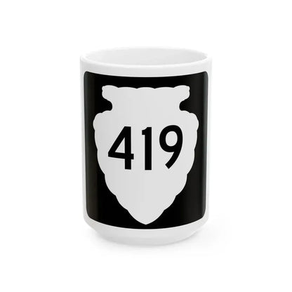 MT-sec-419 (Montana) (Road Sign) White Coffee Mug 15oz - Go Mug Yourself